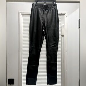 Black Faux Leather Pants